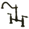 Kingston Brass KS1175AL Heritage Bridge Kitchen Faucet, Oil Rubbed Bronze KS1175AL